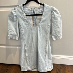 Something Navy Denim Mini Dress